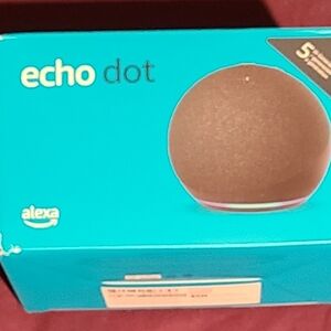 Amazon Echo Dot in Teal and White